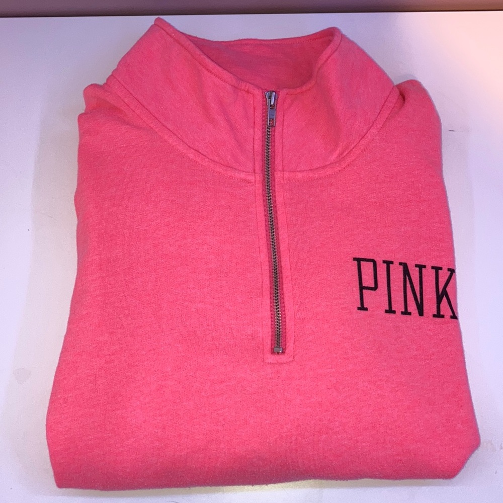 PINK half zip pullover hoodie